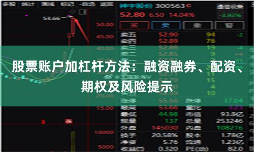 股票账户加杠杆方法：融资融券、配资、期权及风险提示